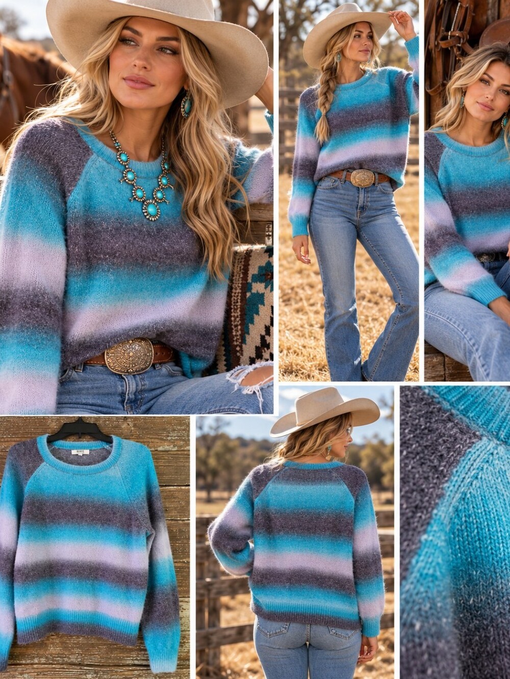 BB Dakota Steve Madden Size XXL Ombré Striped Fuzzy Knit Sweater